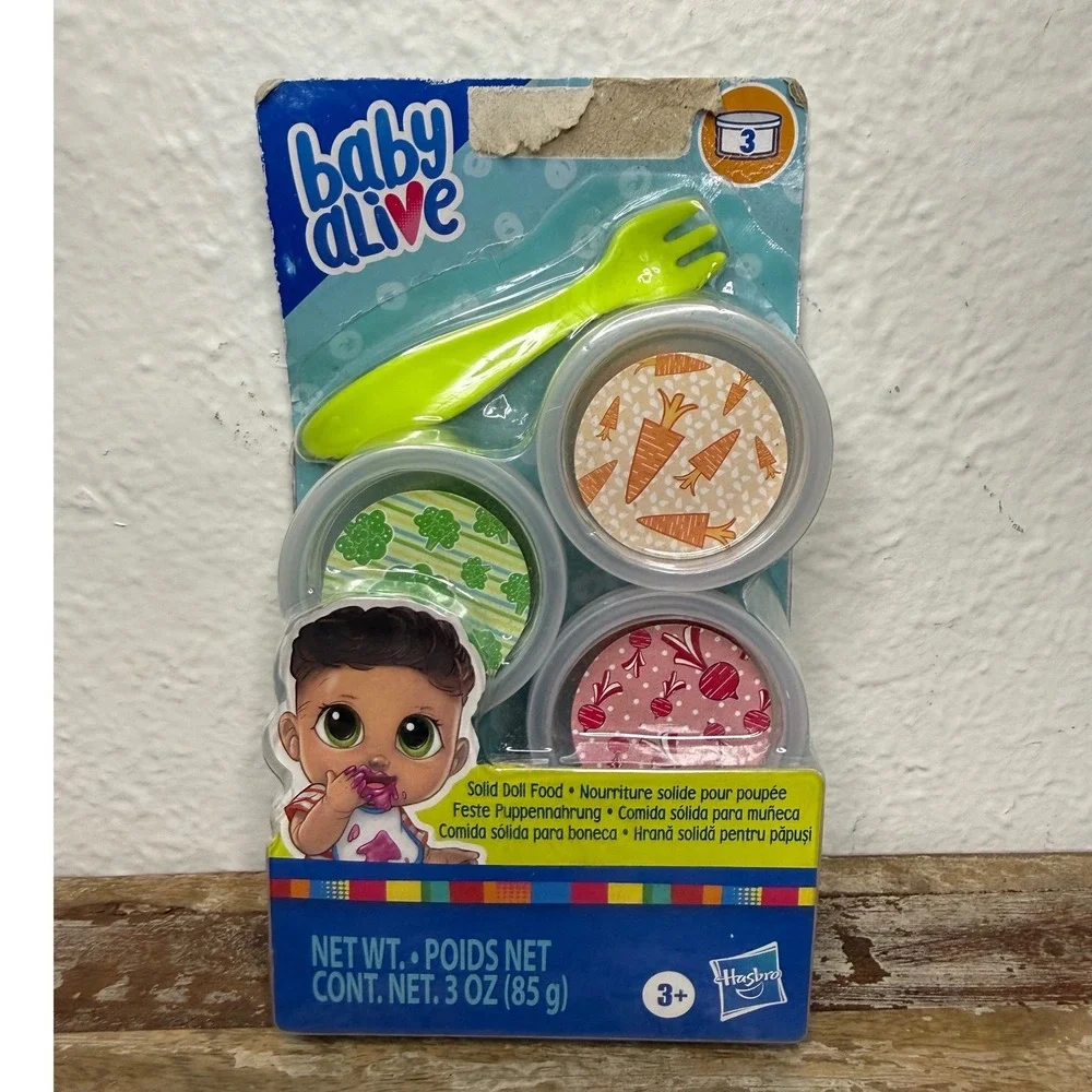 Hasbro Baby Alive Solid Doll Food Refill With Fork Baby Doll‎ Toy NEW